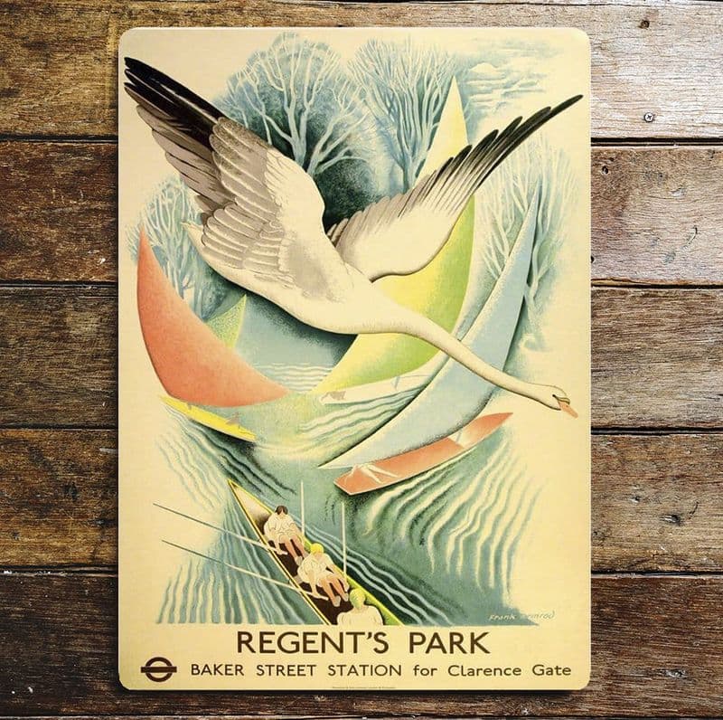 Regents Park Baker Street Station metal wall sign, 4 sizes.