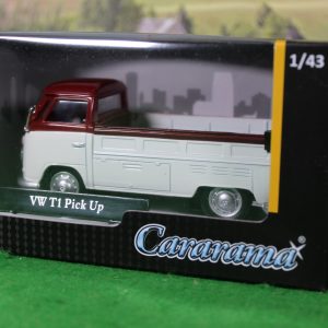 Cararama 1/43 scale VW T Pick Up Maroon and White, Boxed, great value!