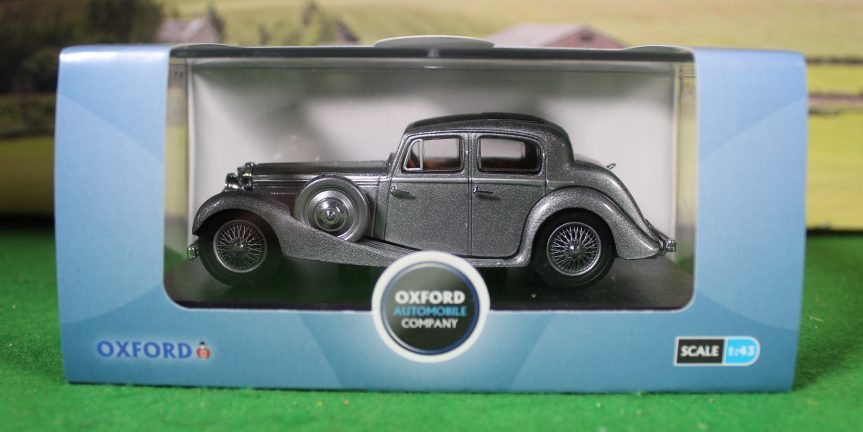 Oxford Die-cast 1/43 scale Jaguar 2.5 litre SS  Gunmetal, Boxed