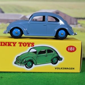 Atlas Editions reproduction Dinky Toys 181 VW Beetle in blue.