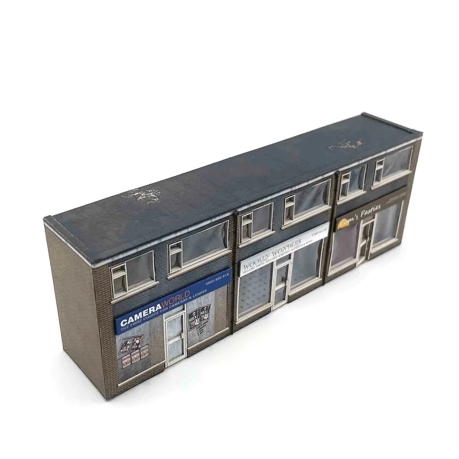 OO, Scale Model Scenery KX089-OO Low Relief 1970's Terraced Shops - OO/4mm/1:76, ready-made. - Image 2