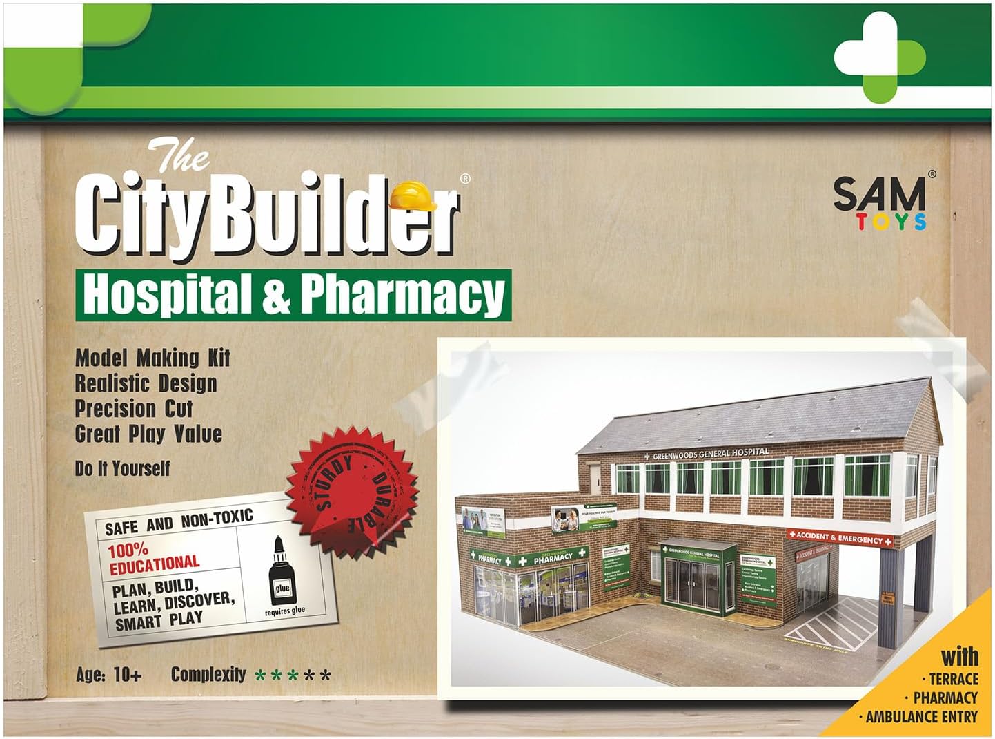 Citybuilder 1:43 scale O Gauge Hospital and Pharmacy, Ready-Made, (pre-built) - Image 2