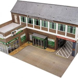 Citybuilder 1:43 scale O Gauge Hospital and Pharmacy, Ready-Made, (pre-built)